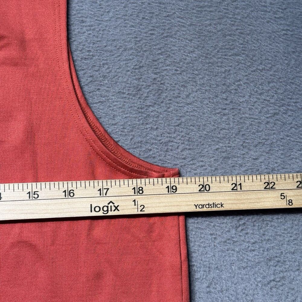 Chicos Additions Womens 2 US L Tank Top Orange Stretch Sleeveless Casual USA - Picture 4 of 6
